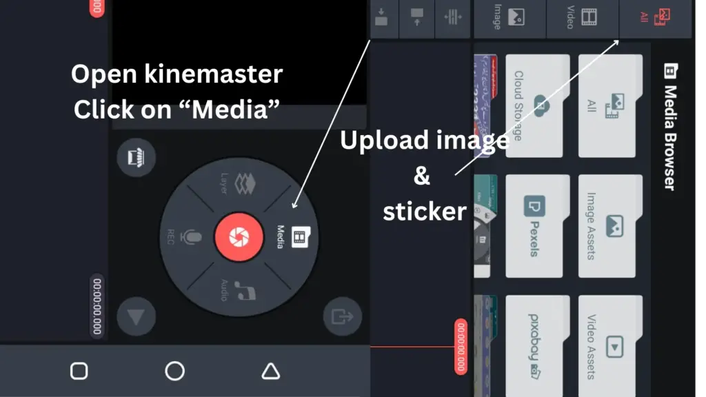 How to Upload a photo on kinemaster