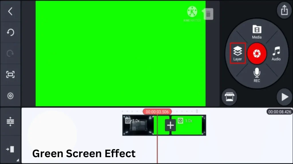 Chroma key effect in Kinemaster Mod Apk