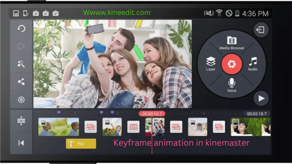 how to use keyframe animations in kinemaster
