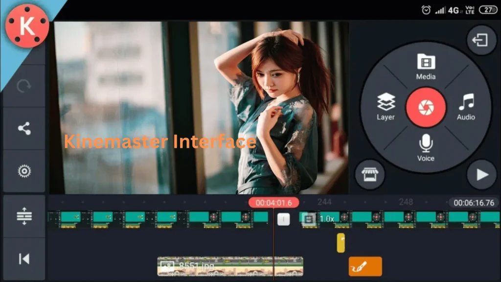 Kinemaster mod apk editing timeline interface